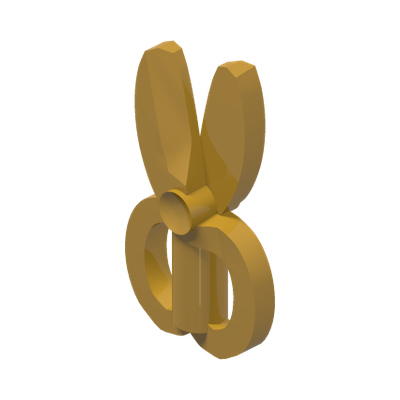 SCISSORS W. 3.2 SHAFT · Warm Gold (réf. BrickLink Pearl Gold)