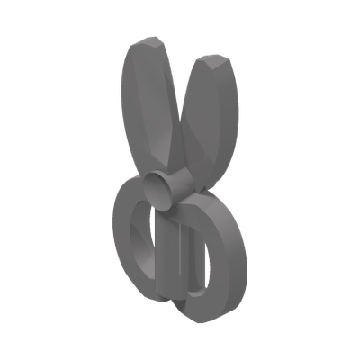 SCISSORS W. 3.2 SHAFT · LEGO 6096993 (réf. BrickLink 18920) · Silver Metallic (réf. BrickLink Flat Silver)