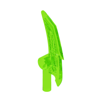 Minifigure, Weapon Blade with Bar (Ninjago Jade Blade) · LEGO 6154326 (réf. BrickLink 18950) · Tr. Fluore. Green (réf. BrickLink Trans-Neon Green)