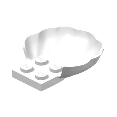 SHELL · LEGO 6097097 (réf. BrickLink 18970) · White (réf. BrickLink White)