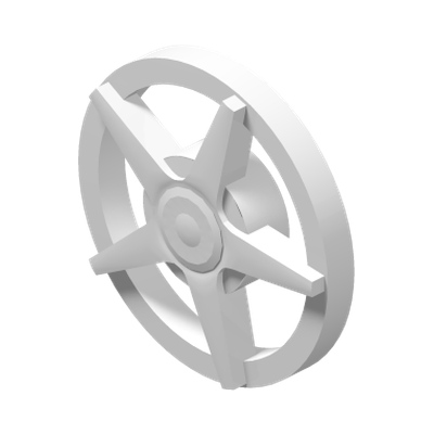 Wheel Cover 5 Spoke - for Wheel 18976 · LEGO 6214818 (réf. BrickLink 18978a) · Couleur BrickLink : White
