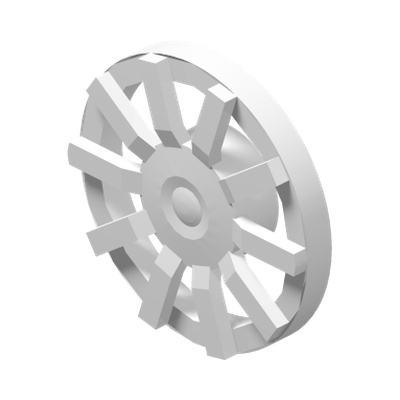Wheel Cover 10 Spoke - for Wheel 18976 · LEGO 6214818 (réf. BrickLink 18978b) · Couleur BrickLink : White
