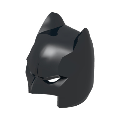 Minifigure, Headgear Mask Batman Cowl (Open Chin) · LEGO 6103326 (réf. BrickLink 18987) · Couleur BrickLink : Black