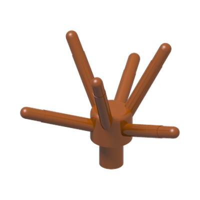 STALK W. 1,5 SHAFT AND 3,2 SHAFT · Dark Orange (réf. BrickLink Dark Orange)