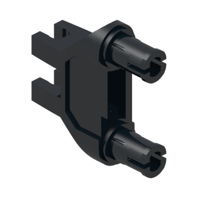 Technic, Pin Double Triangle 1 x 3 with 2 Clips with Squared Pin Holes · LEGO 6124733 (réf. BrickLink 19159) · Couleur BrickLink : Black