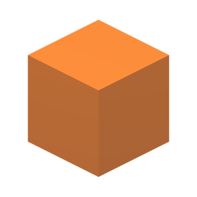 Minifigure, Head, Modified Cube with Pixelated Light Nougat Face, Green Eyes, and Nougat Mouth Pattern (Minecraft Alex) · LEGO 6162510 (réf. BrickLink 19729pb009) · Bright Orange (réf. BrickLink Orange)