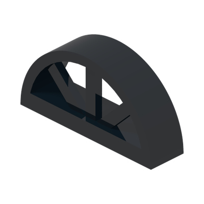 BOW WINDOW 1X4X1 2/3 · Black (réf. BrickLink Black)