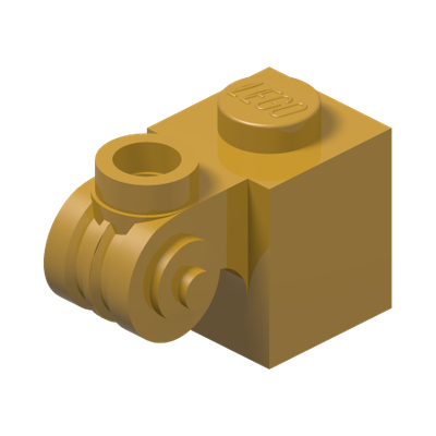 DESIGN BRICK 1X1X2 · Warm Gold (réf. BrickLink Pearl Gold)