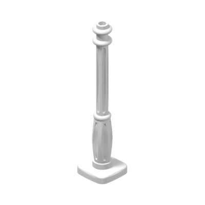 Support 2 x 2 x 7 Lamp Post, 6 Base Flutes · LEGO 4119500 (réf. BrickLink 2039) · Couleur BrickLink : White