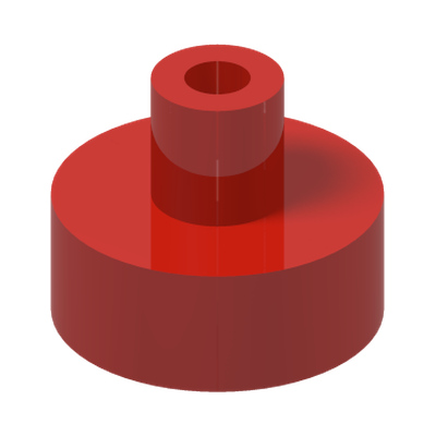 PLATE 1X1, W/ 3.2 SHAFT AND 1.5 HOLE · Bright Red (réf. BrickLink Red)