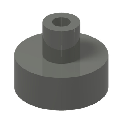 PLATE 1X1 W/3.2 SHAFT/1.5 HOLE · Dark Stone Grey (réf. BrickLink Dark Bluish Gray)