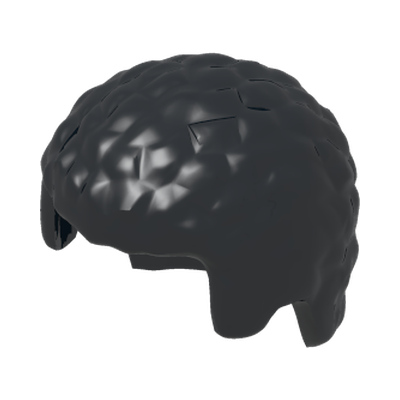 MINI WIG, NO. 104 · LEGO 6122096 (réf. BrickLink 21778) · Black (réf. BrickLink Black)