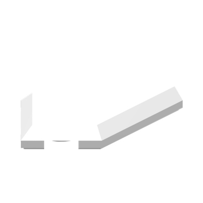 FLAT TILE 2X3 W/ ANGLE · LEGO 6245249 (réf. BrickLink 22385) · White (réf. BrickLink White)