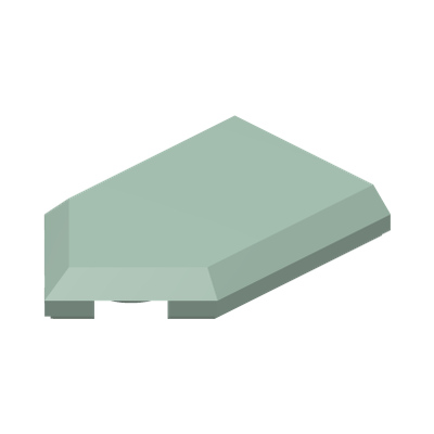 Tile, Modified 2 x 3 Pentagonal · Couleur BrickLink : Sand Green