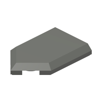 FLAT TILE 2X3 W/ ANGLE · Dark Stone Grey (réf. BrickLink Dark Bluish Gray)