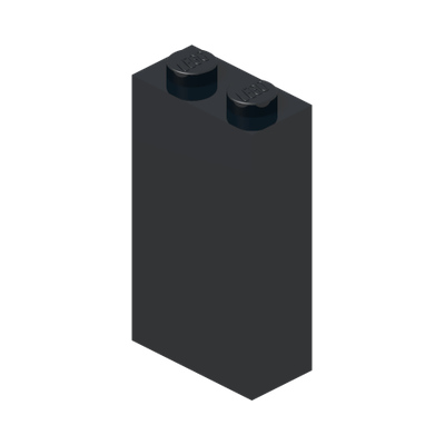 BRICK 1X2X3 · Black (réf. BrickLink Black)