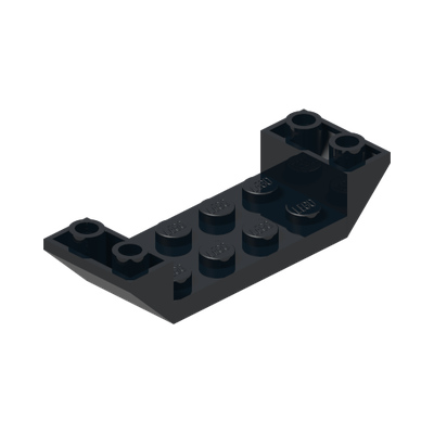 INV. ROOF 2X6 45 DEG. W/CUT · Black (réf. BrickLink Black)