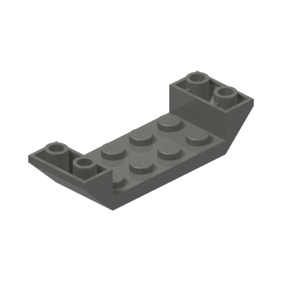 INV. ROOF 2X6 45 DEG. W/CUT · Dark Stone Grey (réf. BrickLink Dark Bluish Gray)