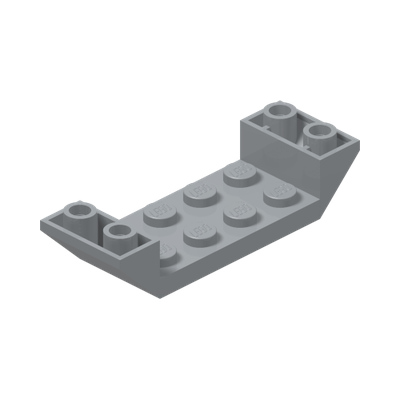 INV. ROOF 2X6 45 DEG. W/CUT · Medium Stone Grey (réf. BrickLink Light Bluish Gray)