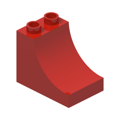 Duplo, Brick 2 x 3 x 2 Arch Inverted · LEGO 230121 (réf. BrickLink 2301) · Couleur BrickLink : Red