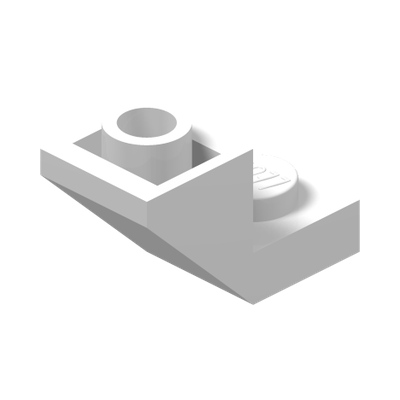 ROOF TILE 1X2, INVERTED, DEG. 45, W/ CUT · LEGO 6458097 (réf. BrickLink 2310) · White (réf. BrickLink White)