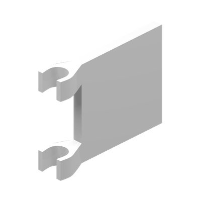 Flag 2 x 2 Square with Flat Edge · LEGO 4523403 (réf. BrickLink 2335) · Couleur BrickLink : White