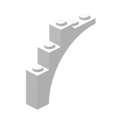 BRICK W. BOW 1X5X4 · LEGO 6222425 (réf. BrickLink 2339) · White (réf. BrickLink White)