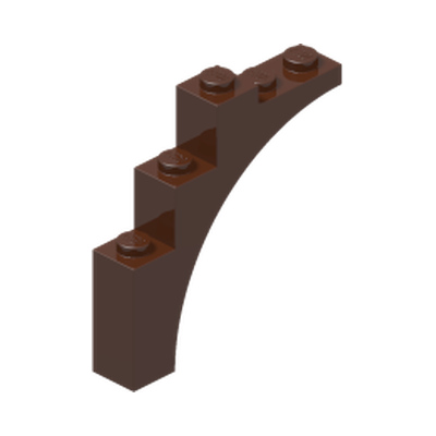 BRICK W. BOW 1X5X4 · Reddish Brown (réf. BrickLink Reddish Brown)