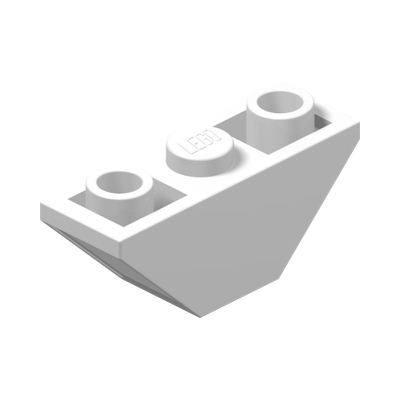 DOUB. INVERT.ROOF TILE 1X3/45° · LEGO 6377249 (réf. BrickLink 2341) · White (réf. BrickLink White)