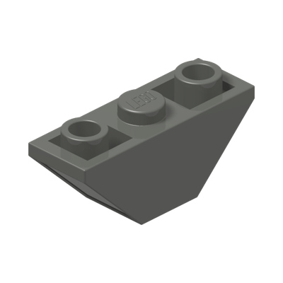 DOUB. INVERT.ROOF TILE 1X3/45° · Dark Stone Grey (réf. BrickLink Dark Bluish Gray)