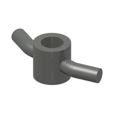 Minifigure, Utensil Spiral Pole Attachment with 2 Bent Handles and 3 Inside Ridges · LEGO 6137325 (réf. BrickLink 23422) · Couleur BrickLink : Dark Bluish Gray