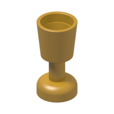 CUP WITHOUT WREATH · Warm Gold (réf. BrickLink Pearl Gold)