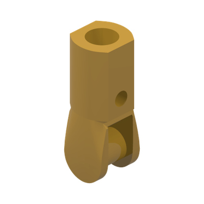 3.2 SHAFT W/3.2 HOLE · Warm Gold (réf. BrickLink Pearl Gold)
