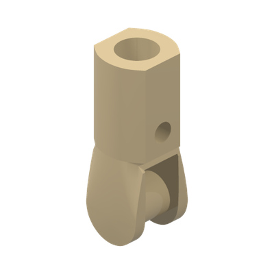 3.2 SHAFT W/3.2 HOLE · LEGO 6458391 (réf. BrickLink 23443) · Brick Yellow (réf. BrickLink Tan)