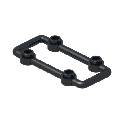 LATTICE 3X6 MODULE W/KNOBS · Black (réf. BrickLink Black)