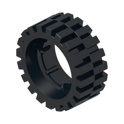 Tire 30 x 10.5 Offset Tread · LEGO 234626 (réf. BrickLink 2346) · Couleur BrickLink : Black
