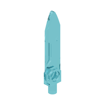 Minifigure, Weapon Sword, Blade with Bar End · LEGO 6205367 (réf. BrickLink 23860) · Couleur BrickLink : Trans-Light Blue