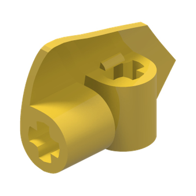 RIGHT BASE PLATE 2X3, W/ CROSS HOLE · LEGO 6513879 (réf. BrickLink 2389) · Bright Yellow (réf. BrickLink Yellow)