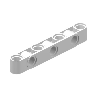 BEAM 7 MODULE, W/ 4.85 HOLE, NO. 1 · LEGO 6471586 (réf. BrickLink 2391) · White (réf. BrickLink White)