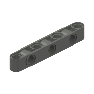 BEAM 7 MODULE, W/ 4.85 HOLE, NO. 1 · Dark Stone Grey (réf. BrickLink Dark Bluish Gray)