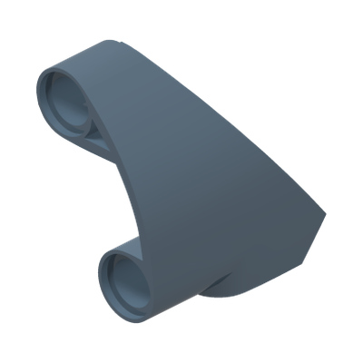 Technic, Panel Curved # 9 3 x 3 Tapered Left · Réf. BrickLink 2395 · Sand Blue (réf. BrickLink Sand Blue)
