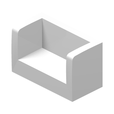 WALL DOUBLE CORNER 1X2X1 · LEGO 6248490 (réf. BrickLink 23969) · White (réf. BrickLink White)