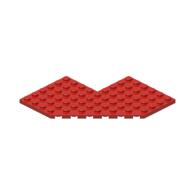Wedge, Plate 10 x 10 with 4 x 4 Cutout and Cut Corner · LEGO 240121 (réf. BrickLink 2401) · Couleur BrickLink : Red