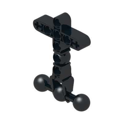 Large Figure Torso Skeletal with T-Shaped Liftarm and 3 Ball Joint · LEGO 6135323 (réf. BrickLink 24010) · Couleur BrickLink : Black