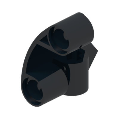 RIGHT PANEL CURVED 3X3X2, NO. 1 · LEGO 6510087 (réf. BrickLink 2403) · Black (réf. BrickLink Black)