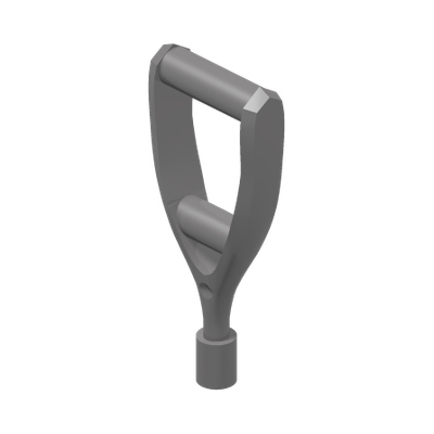 Minifigure, Utensil Underarm Crutch · LEGO 6138684 (réf. BrickLink 24077) · Couleur BrickLink : Flat Silver