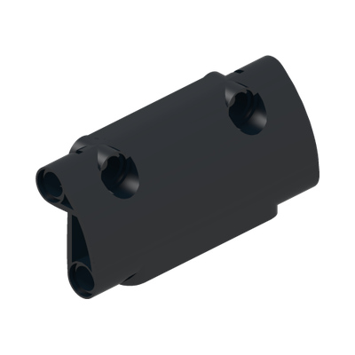 BOWED PANEL 3X7X2 W/ 4.85 HOLE · Black (réf. BrickLink Black)