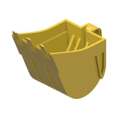 Technic Digger Bucket 4 x 7 · LEGO 6145856 (réf. BrickLink 24120) · Couleur BrickLink : Yellow