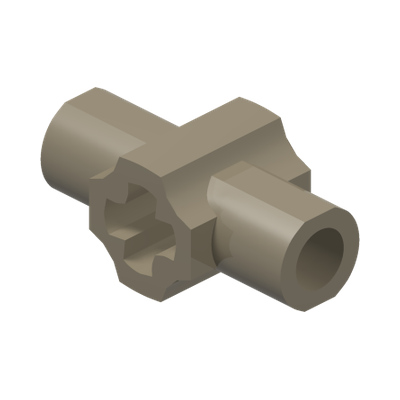 CROSS HOLES W/ DOUBLE, DIA. 3.2 SHAFT · LEGO 6311435 (réf. BrickLink 24122) · Sand Yellow (réf. BrickLink Dark Tan)