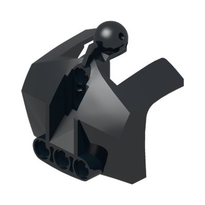 Large Figure Chest Armor with Holes and Ball Joint · LEGO 6135411 (réf. BrickLink 24124) · Couleur BrickLink : Black